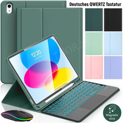Beleuchtete Touchpad Tastatur mit Hülle für iPad A16 11/10/9/8/h Air 6 5 Pro 11''