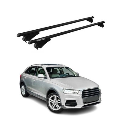 Top Roof Racks Cross Bars for Audi Q3 2013-2018 Black Aluminium 2Pcs