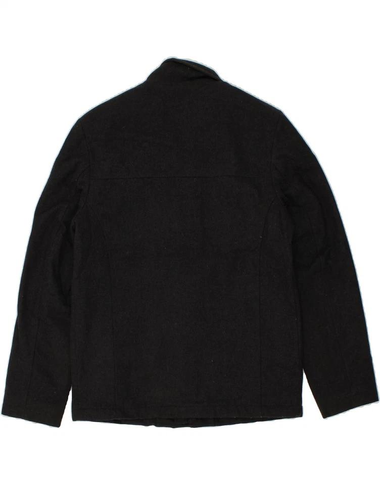 IZOD Mens Windbreaker Jacket UK 36 Small Black Wool MC11 - Image 2 of 3