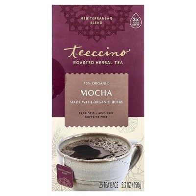 Roasted Herbal Tea, Mocha, Caffeine Free, 25 Tea Bags, 5.3 oz (150 g)