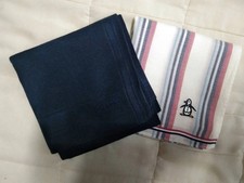 LOT OF 2 USED HANDKERCHIEF VINTAGE BANDANA PATTERN COTTON 18" POCKET