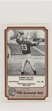 1974 Fleer Team Cloth Patch Stickers The Immortal Roll Sammy Baugh HOF 2g2