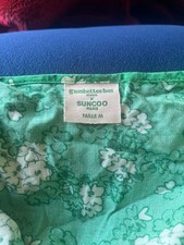 Suncoo Paris x Gambettes Box Granité Citron Green Floral Wrap Dress, Size M