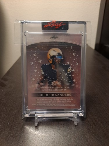 2025 LEAF PEARL SHEDEUR SANDERS BRONZE FOIL AUTO /10 🔥🔥🔥 - Picture 2 of 4