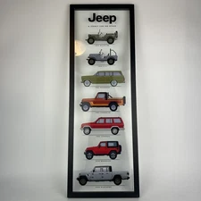 Jeep Chronological Wall Art Décor “A Legacy Like No Other” Framed Collectible