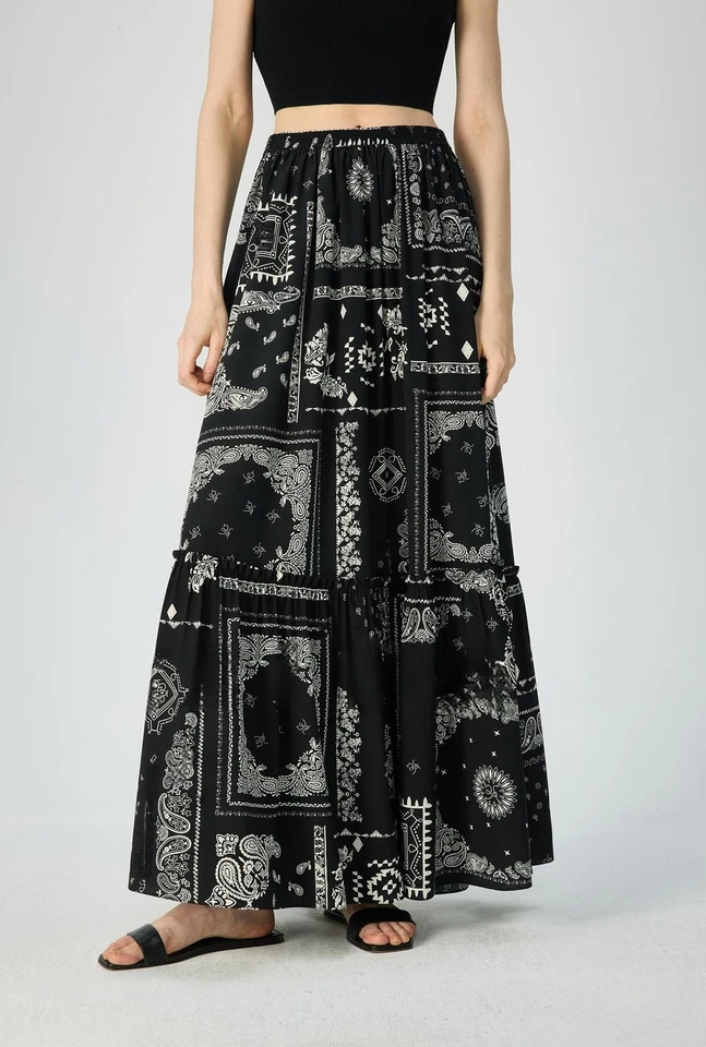 Женская длинная свободная повседневная юбка с принтом THE ROW Early Autuumn - Изображение 4 из 4