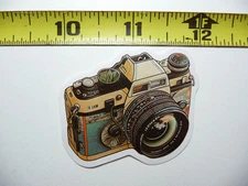 CLASSIC 35MM CAMERA SMALL STICKER DECAL TROPIC SCENE VACATION TRIP