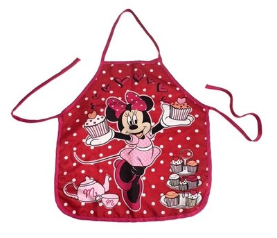 Disney Minnie Mouse Latzschürze rot/weiß Punkte Einheitsgröße 100% Polyester