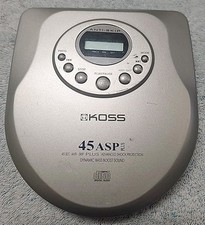 Koss CDP2045 Silver CD Player 45 ASP Plus Anti Skip Adv Shock Protect Dyn Bass