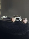 Queen Conch Cuff And Ring Vintage Southwest Native Sterling Silver Adjustable