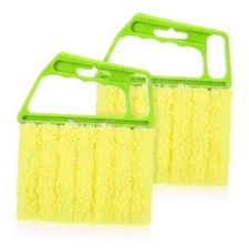 2-Pack Microfiber Blind Cleaner Tools - 7-Finger Washable Duster for Venetian 