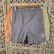 Vintage Men's Nautica Pastel Colorblock Mesh Lined Swimming Shorts 90s Size L