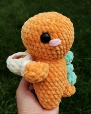Dinosaur Plush Toy Crochet Handmade Soft Plushie Tea-Rex Stuffed Animal Toy