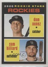 2020 Topps Heritage Rookie Stars Sam Hilliard Dom Nunez #123 b3e