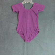Arshiner Leotard Girls Large Purple Short Sleeve Dance Gymnastics Dance Active