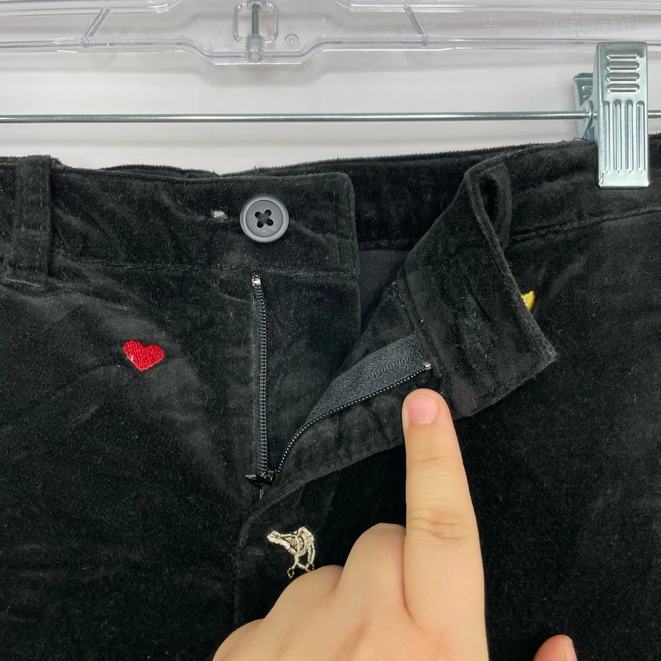 Hartstrings Negro Terciopelo Niñas Pantalones Bordados Caballo Silla Cuernos Niñas 4  Foto 2 de 4