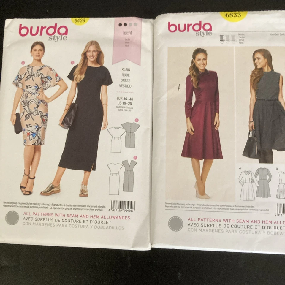 Lot of 10 Burda Sewing Patterns Ladies 2010s Various Sizes Uncut Easy - Image 2 of 4