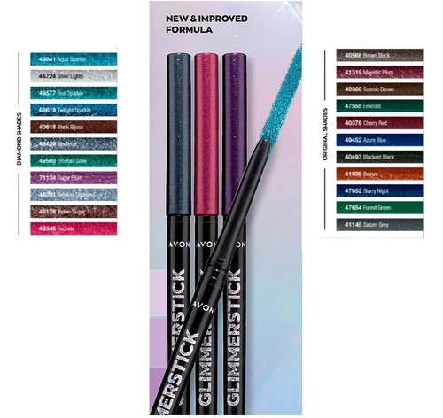 Avon Glimmerstick Twist up eyeliner - 32 Shades - Original & Diamond NEW SHADES - Picture 2 of 41