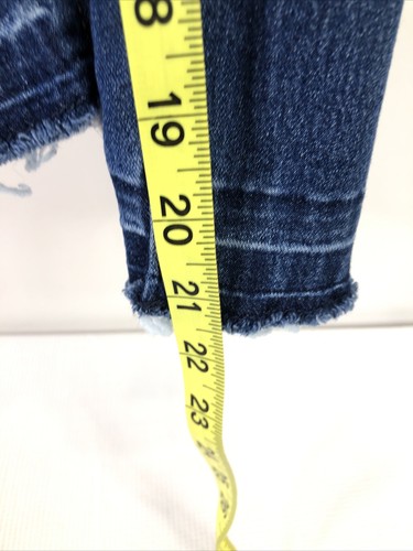 Old Navy Girls Size L 10/12 Skinny Crop Pull Fryer Hem Medium Wash Jean Jeggings - Picture 5 of 9