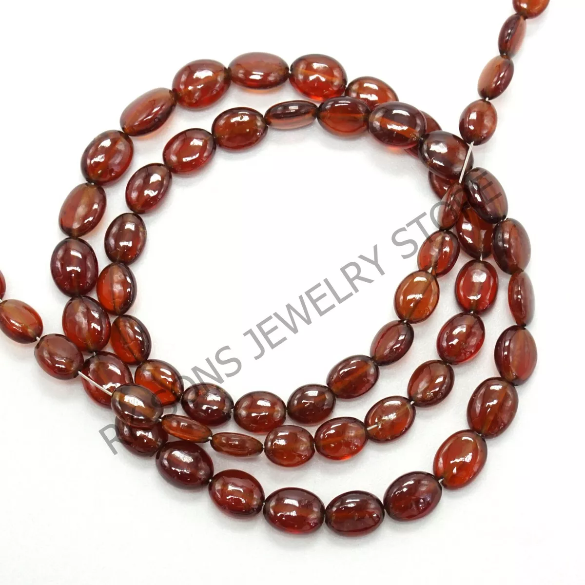 AAA quality garnet beads Natural Hessonite Garnet Smooth Oval
