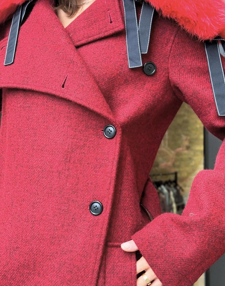 Stunning Authentic Celine by Phoebe Philo Burgundy Red Wool Stunning Authentic Celine by Phoebe Philo Burgundy Red Wool