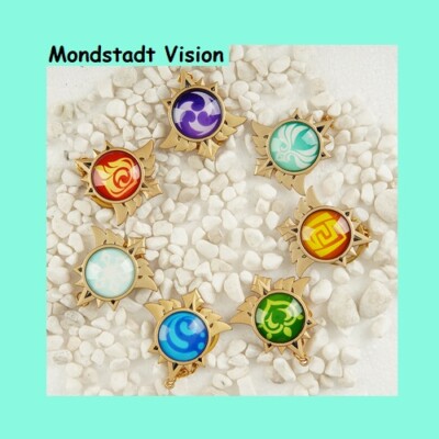 Genshin Impact ~ Mondstadt Vision Keychain ~ Gaming Merchandise