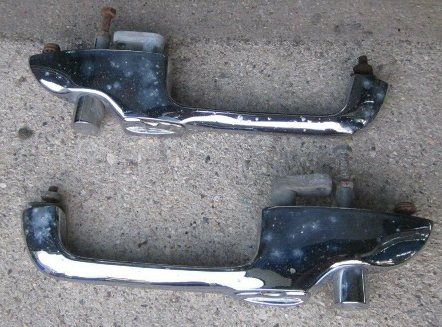 Sunbeam Alpine Exterior Door Handle & Lock Matched Pair Chrome