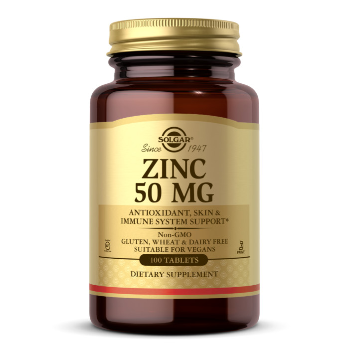 Solgar Zinc 50 mg Immune System Support Tablets - Pack of 100