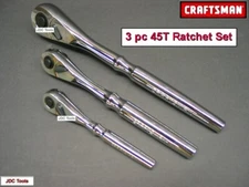 CRAFTSMAN 3 pc Ratchet Socket Wrench Set 1/4 3/8 1/2 99962 99964 99967