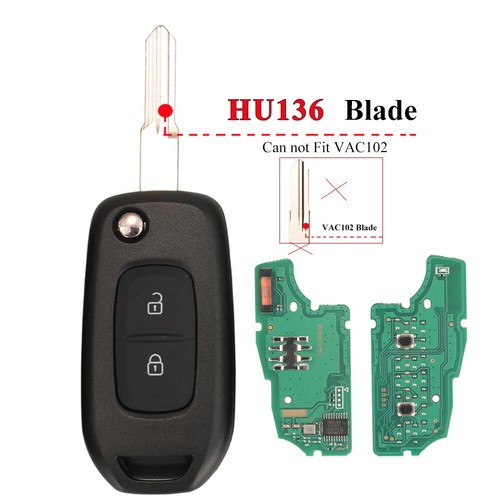 2 Pulsanti 433MHz PCF7961M 4A Chip Flip Chiave Telecomando per Auto Key Fob Control - Foto 5 di 21