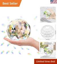 High-Quality Crystal Sphere Suncatcher - Elegant Rainbow Maker for Windows