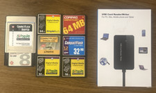 Lot of CompactFlash Cards, PCMCIA Slot USB CF/SD Card Reader Compact Flash PC