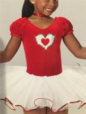 Dance Costume Jazz Tap Skate Red Extra Large Child Art stone Cutie Pie