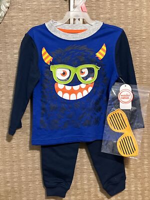 Wonder Nation 2 Piece Monster  3 D Jogger Set - 2T Boys - NWT