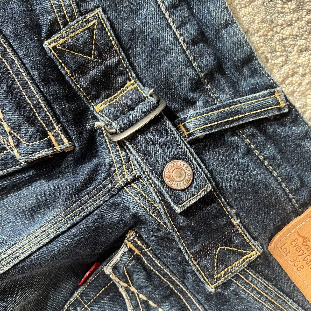 RARE! Levi's Lot 908 Classic Jean Shorts Back Buckle RARE! Levi's Lot 908 Classic Jean Shorts Back Buckle
