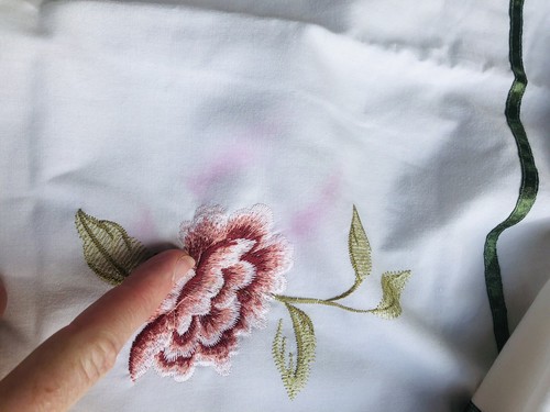 Beautiful double size duvet cover embroidered floral detail beautiful - Picture 10 of 14