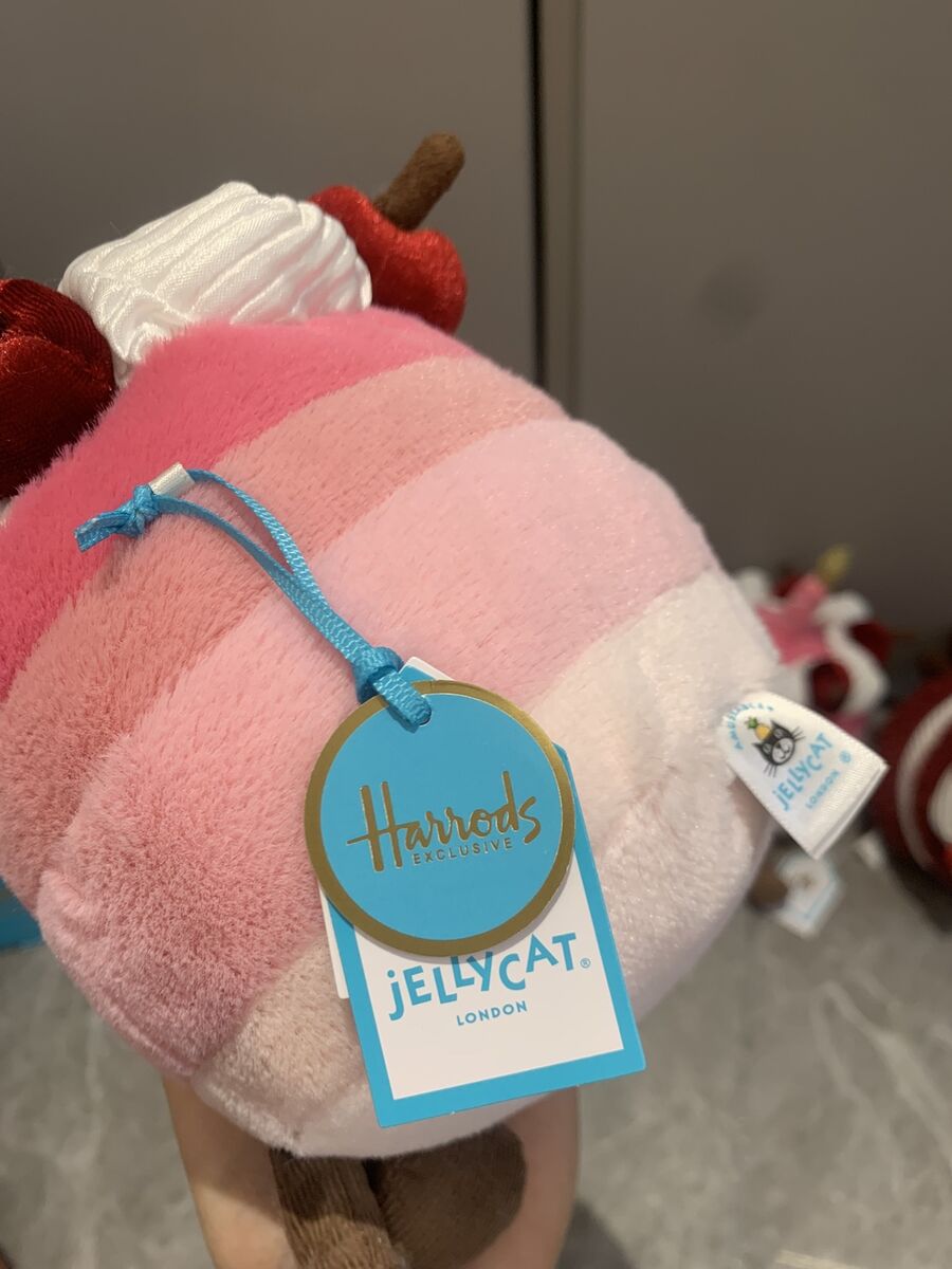 Jellycat London Harrods Cheryl Cherry Cake - Valentine's Day Jellycat London Harrods Cheryl Cherry Cake - Valentine's Day
