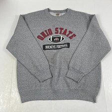 VINTAGE Ohio State Buckeyes Football Sweatshirt Men Extra Large Gray Long Sleeve