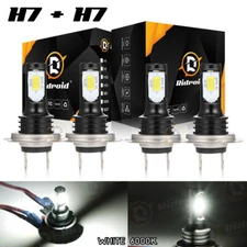 RIDROID 4x H7 Super Bright CSP LED Headlight Bulb Kit High Low Beam 6000K White