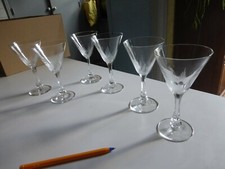 lot de 11 verres anciens  (2 tailles)   pied à pans coupés vin blanc porto