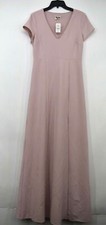 Show Me Your Mumu Womens Pink Geneva Gown V Neck Shapely Seams Floor Length M