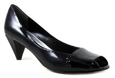 Nine West Women's Bradeton Open-Toe Pumps Black Patent Size 5.5 M