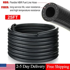 3/8" 5/16" 1/4" 25FT SAE 30R7 NBR Rubber Gasoline/Diesel/Engine Oil/Fuel Line