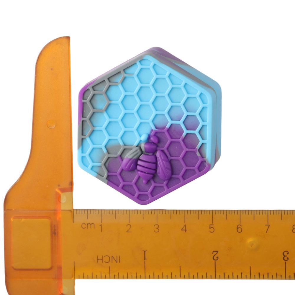 Hexagon Wax Carving Container 26ml Silicone Honeybee Jars Silicone