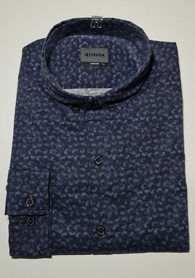 Freizeit Hemd Button Down Kragen SARAR Baumwolle Hochzeit Anzug Größe 40