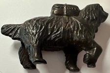 "I Hear A Call" cast iron St. Bernard bank dog figurine Early 1900s AC Williams