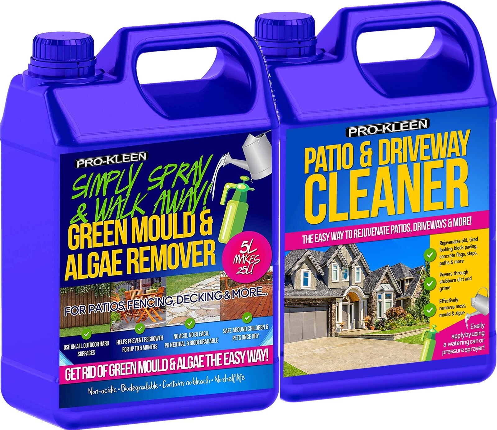ProKleen Patio Cleaner Driveway Stone Concrete Slabs Paving Algae Cleaning 10L