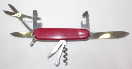 VICTORINOX SCHWEIZER ARMEE MULTI TOOL MESSER 91 MM. VISA KARTE WERBUNG SIEHE BILDER - Bild 3 von 7