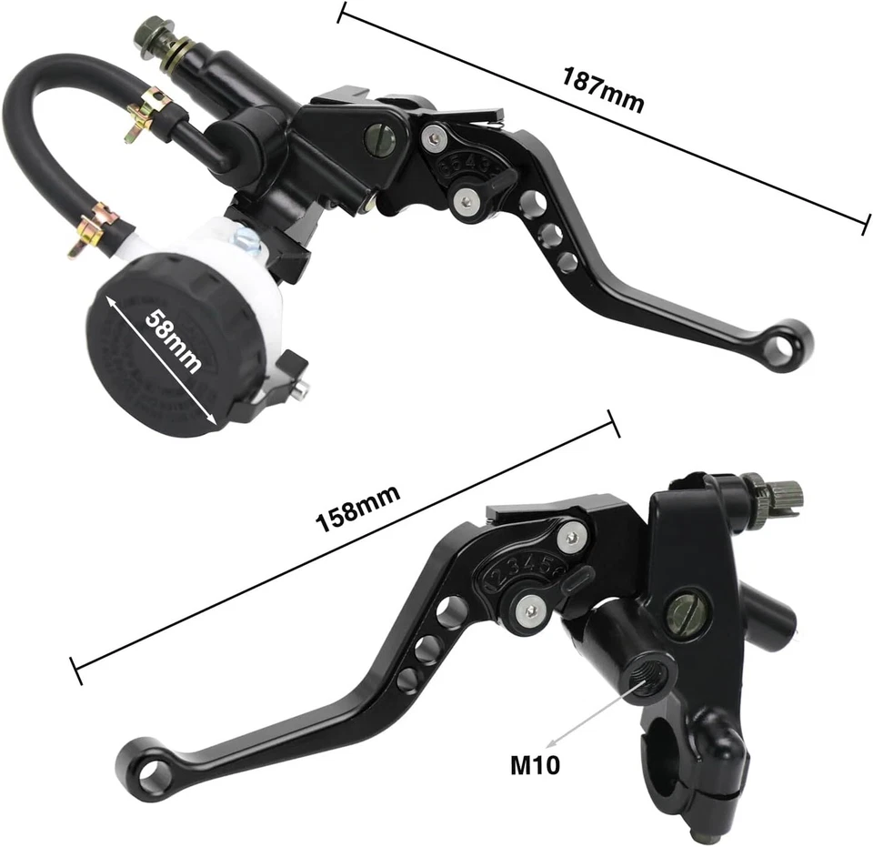 2pcs Brake Clutch Levers Master Cylinder Reservoir For Yamaha YZF R1 R6 YZF600R - Image 4 of 4