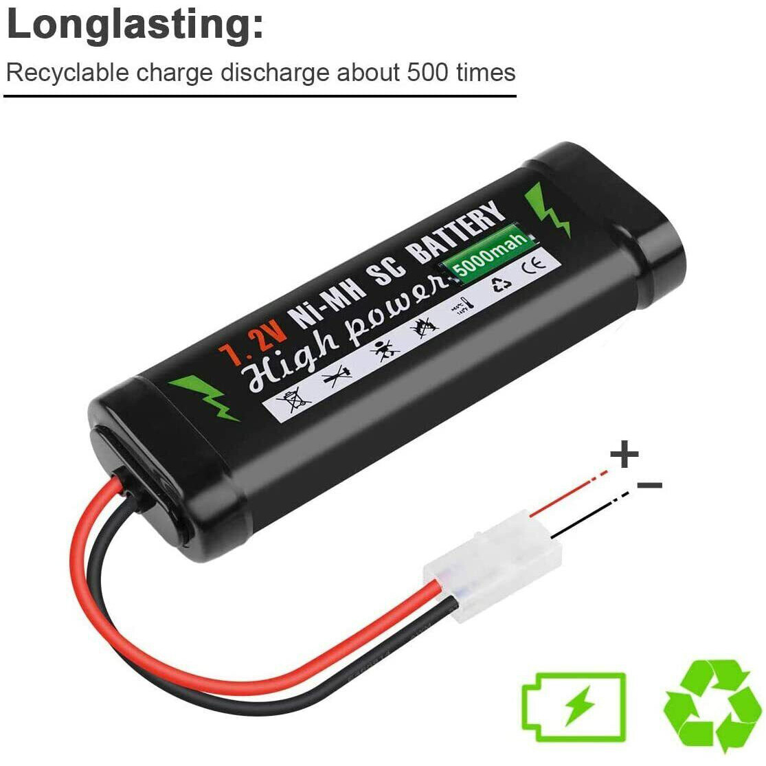 ZYGY 5PCS 3.7V 650mAh Lithium Batterie und 5in1 Ladegerät für SYMA X5HW